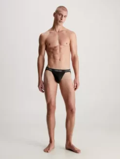 Calvin Klein Lot De 3 Strings - Cotton Stretch -Pas Cher Calvin Klein Magasin 000NB2623A UB1 alternate4