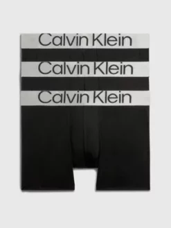 Calvin Klein Lot De 3 Boxers Longs - Steel Micro