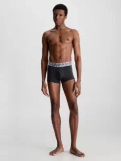 Calvin Klein Lot De 3 Boxers - Steel Cotton -Pas Cher Calvin Klein Magasin 000NB3130A 7V1 alternate4