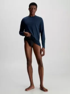 Calvin Klein Haut De Pyjama Manches Longues - Cotton Stretch 12 Calvin Klein Haut De Pyjama Manches Longues - Cotton Stretch -Pas Cher Calvin Klein Magasin 000NM2424E CCU alternate4