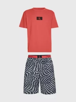 Calvin Klein Ensemble De Pyjama En Coton Bio - CK96 -Pas Cher Calvin Klein Magasin 000NM2431E B81 alternate4