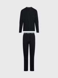 Calvin Klein Ensemble De Pyjama Long - Cotton Stretch -Pas Cher Calvin Klein Magasin 000NM2510E UB1 alternate5