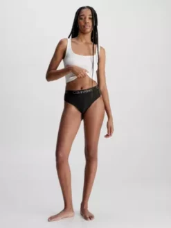 Calvin Klein Lot De 3 Strings Taille Haute - Body -Pas Cher Calvin Klein Magasin 000QD3757E 999 alternate4