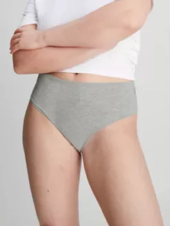 Calvin Klein String Taille Haute - Flex Fit -Pas Cher Calvin Klein Magasin 000QD3956E P7A alternate3