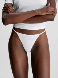 Calvin Klein Lot De 3 Strings - Flex Fit -Pas Cher Calvin Klein Magasin 000QD3996E 100 alternate1