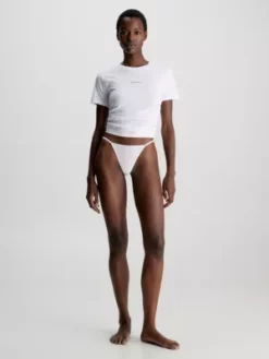 Calvin Klein Lot De 3 Strings - Flex Fit -Pas Cher Calvin Klein Magasin 000QD3996E 100 alternate4