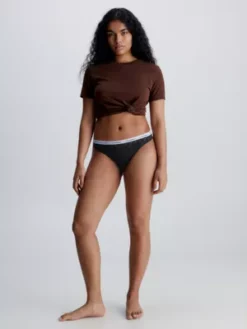 Calvin Klein String échancré En Dentelle -Pas Cher Calvin Klein Magasin 000QD5051E UB1 alternate3