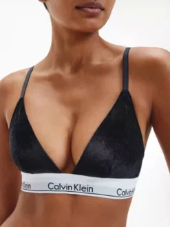 Calvin Klein Soutien-gorge Triangle Velours - Modern Cotton -Pas Cher Calvin Klein Magasin 000QF5508E 001 alternate3
