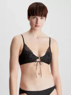 Calvin Klein Soutien-gorge Triangle En Dentelle -Pas Cher Calvin Klein Magasin 000QF7160E UB1 alternate2