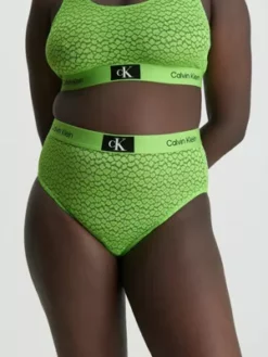 Calvin Klein Culotte Taille Haute En Dentelle - CK96 -Pas Cher Calvin Klein Magasin 000QF7177E AD1 alternate2