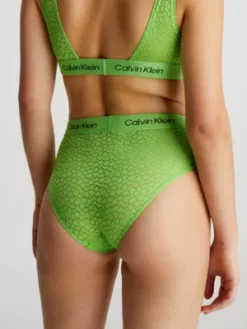 Calvin Klein Culotte Taille Haute En Dentelle - CK96 -Pas Cher Calvin Klein Magasin 000QF7177E AD1 alternate3