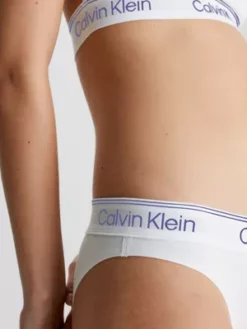 Calvin Klein Tanga - Athletic Cotton -Pas Cher Calvin Klein Magasin 000QF7189E 100 alternate5
