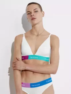Calvin Klein Soutien-gorge Triangle - Pride -Pas Cher Calvin Klein Magasin 000QF7254E 100 alternate1