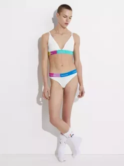 Calvin Klein Soutien-gorge Triangle - Pride -Pas Cher Calvin Klein Magasin 000QF7254E 100 alternate4