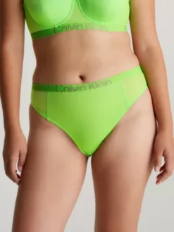 Calvin Klein Tanga échancré En Maille - Future Shift -Pas Cher Calvin Klein Magasin 000QF7395E FUE alternate2