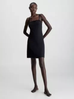 Calvin Klein Chemise De Nuit Cotelée Douce