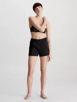 Calvin Klein Short De Pyjama En Soie -Pas Cher Calvin Klein Magasin 000QS6985E UB1 alternate4