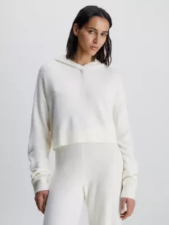 Calvin Klein Sweat à Capuche D'intérieur En Maille Côtelée