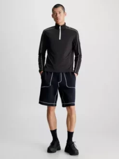 Calvin Klein Haut De Survêtement Avec Quart De Zip -Pas Cher Calvin Klein Magasin 00GMF3K209 BAE alternate4