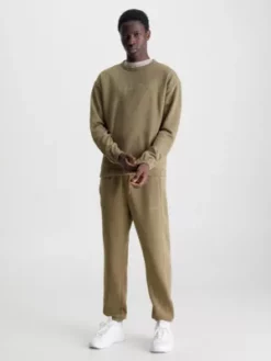 Calvin Klein Sweat Avec Logo En Tissu éponge De Coton -Pas Cher Calvin Klein Magasin 00GMS3W302 8HU alternate3