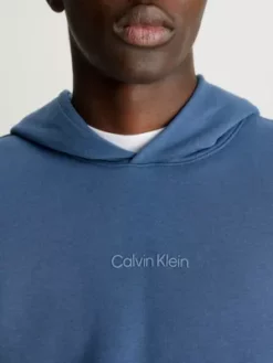 Calvin Klein Sweat-shirt à Capuche En Tissu éponge De Coton -Pas Cher Calvin Klein Magasin 00GMS3W303 DBZ alternate2