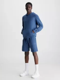 Calvin Klein Sweat-shirt à Capuche En Tissu éponge De Coton -Pas Cher Calvin Klein Magasin 00GMS3W303 DBZ alternate3