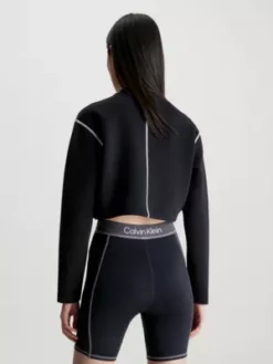 Calvin Klein Haut Court Avec Col Cheminée Avec Logo -Pas Cher Calvin Klein Magasin 00GWF3W326 BAE alternate2