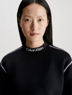 Calvin Klein Haut Court Avec Col Cheminée Avec Logo -Pas Cher Calvin Klein Magasin 00GWF3W326 BAE alternate3