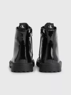 Calvin Klein Bottes En Cuir Recyclé Vernis Pour Enfant -Pas Cher Calvin Klein Magasin EFCK080281 999 alternate3