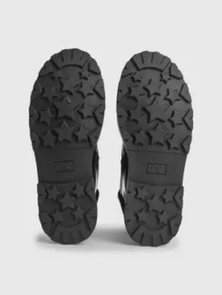 Calvin Klein Bottes En Cuir Recyclé Vernis Pour Enfant -Pas Cher Calvin Klein Magasin EFCK080281 999 alternate4