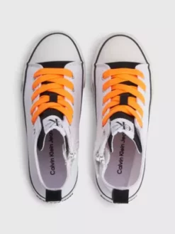 Calvin Klein Baskets Montantes En Toile Recyclée Pour Enfant -Pas Cher Calvin Klein Magasin EFCK080569 002 alternate2