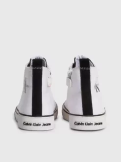 Calvin Klein Baskets Montantes En Toile Recyclée Pour Enfant -Pas Cher Calvin Klein Magasin EFCK080569 002 alternate3