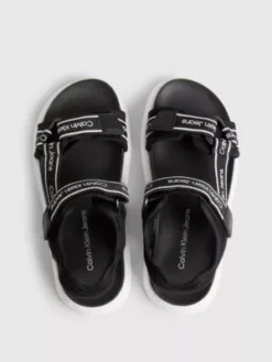 Calvin Klein Sandales Avec Velcro Et Logo Pour Enfant -Pas Cher Calvin Klein Magasin EFCK080619 999 alternate2