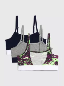 Calvin Klein Lot De 3 Brassières Pour Fille - CK Monogram -Pas Cher Calvin Klein Magasin G80G800645 0T9 alternate1