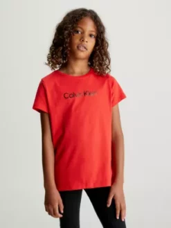 Calvin Klein Lot De 2 T-shirts Pour Fille - Modern Cotton -Pas Cher Calvin Klein Magasin G80G800657 0WL alternate1
