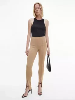 Calvin Klein Sandales à Talon En Cuir -Pas Cher Calvin Klein Magasin HW0HW01128 BAX alternate6