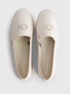Calvin Klein Espadrilles En Jacquard Recyclé Avec Logo -Pas Cher Calvin Klein Magasin HW0HW01458 02R alternate2