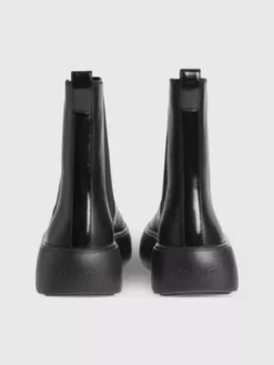 Calvin Klein Bottines Chelsea En Cuir Avec Semelle Compensée à Bulles D'air -Pas Cher Calvin Klein Magasin HW0HW01518 0GJ alternate3