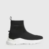 Calvin Klein Baskets Montantes Avec Chaussette Intégrée -Pas Cher Calvin Klein Magasin HW0HW01539 BEH main