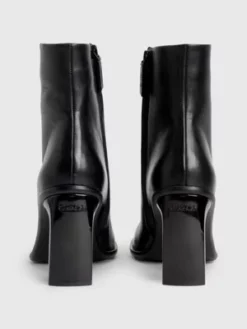 Calvin Klein Bottines à Talons En Cuir 11 Calvin Klein Bottines à Talons En Cuir -Pas Cher Calvin Klein Magasin HW0HW01601 BEH alternate3