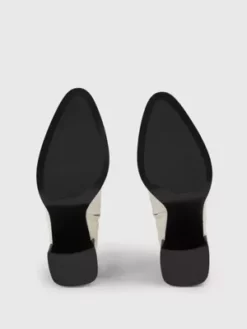 Calvin Klein Bottines à Talons En Cuir Avec Logo 12 Calvin Klein Bottines à Talons En Cuir Avec Logo -Pas Cher Calvin Klein Magasin HW0HW01701 ACG alternate4