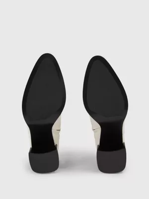 Calvin Klein Bottines à Talons En Cuir Avec Logo 7 Calvin Klein Bottines à Talons En Cuir Avec Logo – Image 5