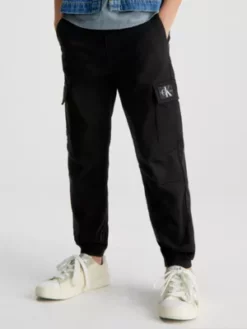 Calvin Klein Pantalon Cargo En Satin élastique