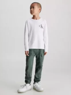 Calvin Klein T-shirt à Manches Longues Avec Logo 10 Calvin Klein T-shirt à Manches Longues Avec Logo -Pas Cher Calvin Klein Magasin IB0IB01457 YAF alternate3