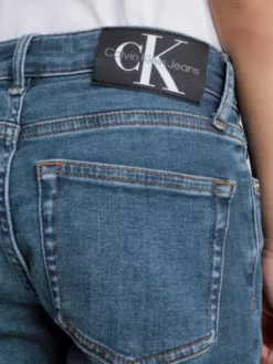 Calvin Klein Short Droit Taille Mi-haute En Denim -Pas Cher Calvin Klein Magasin IB0IB01613 1A4 alternate2