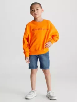 Calvin Klein Short Droit Taille Mi-haute En Denim -Pas Cher Calvin Klein Magasin IB0IB01613 1A4 alternate3