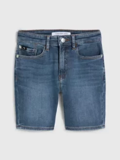 Calvin Klein Short Droit Taille Mi-haute En Denim -Pas Cher Calvin Klein Magasin IB0IB01613 1A4 alternate4