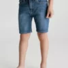 Calvin Klein Short Droit Taille Mi-haute En Denim 1 Calvin Klein Short Droit Taille Mi-haute En Denim -Pas Cher Calvin Klein Magasin IB0IB01613 1A4 main