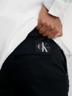 Calvin Klein Pantalon Chino En Sergé élastique -Pas Cher Calvin Klein Magasin IB0IB01678 BEH alternate2
