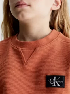 Calvin Klein Sweat Relaxed En Mailel Gaufrée -Pas Cher Calvin Klein Magasin IB0IB01686 GAN alternate2